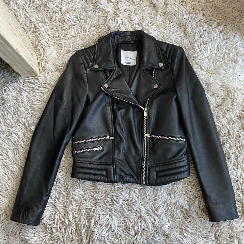Mango Genuine Leather Jacket